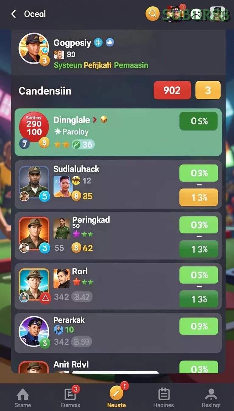 Cuplikan layar AAKASINO — aktivitas