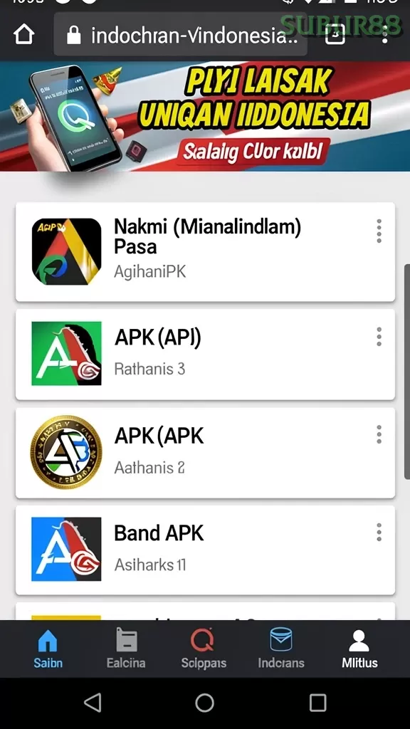 Cuplikan layar LOGAM777 — aktivitas
