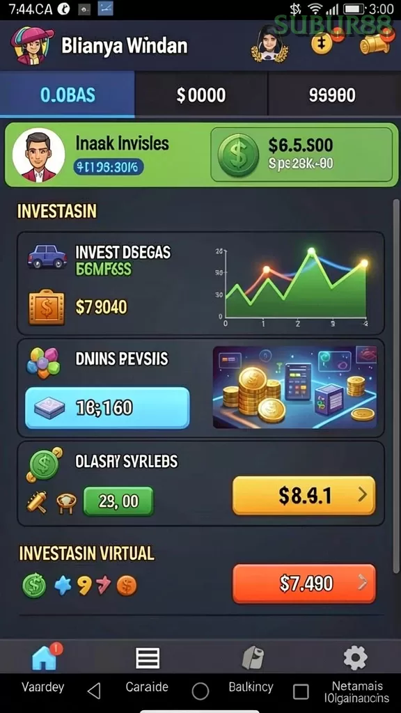Cuplikan layar OVO88 — menu navigasi
